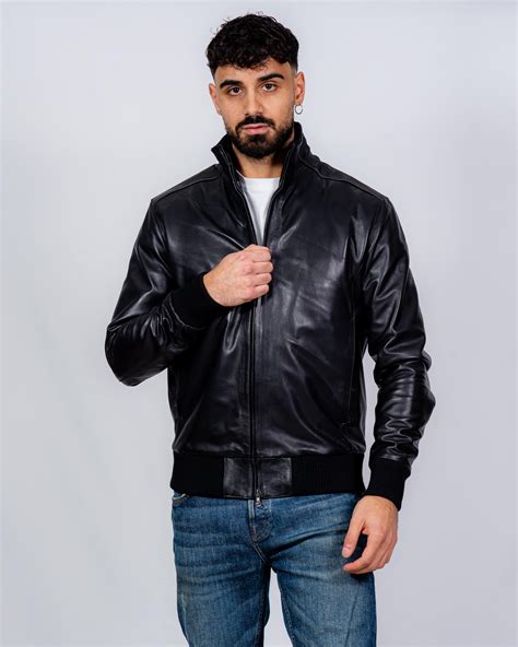 Bomber in pelle (Nero) 